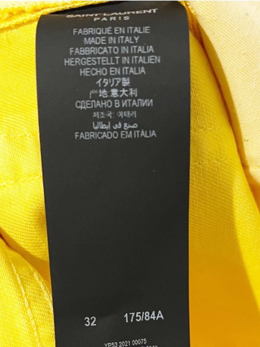 NEW Saint Laurent Men's Stonewash Denim Baggy Shorts in 7040 Bright Yellow 32 - Picture 4 of 6